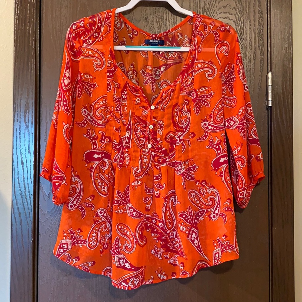 Old Navy Paisley Blouse
